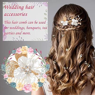 Crystal, Pearl and Floral Bridal Wedding Hair Pins and Combs