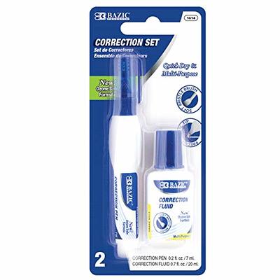  Correction Pen White Out Liquid Pen Multi-Purpose Whiteout  with Metal Tip – For School, Office & Home 7 ml Correction Fluid (Pack of  4) – by Enday : Office Products