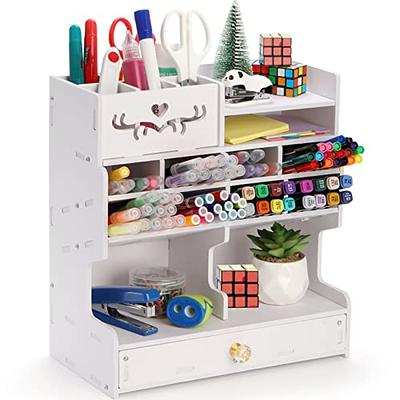 Rotating Desk Organizer For Kids, Art Supply Storage Organizer For Marker  Crayon Desktop Homeschool Offices Supplies