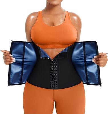 Women Neoprene Waist Trainer Shirt Slimming Body Shaper Workout Sweat Sport  Tops 