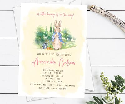 Peter Rabbit Baby Shower Invitation