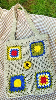 Y2K Crochet Shoulder Bag