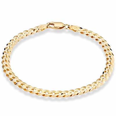 14K Gold 7 Inch Solid Curb Chain Bracelet - JCPenney