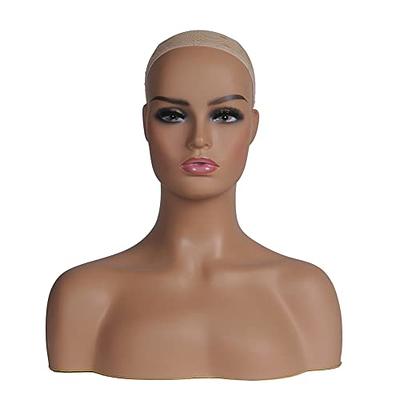 L7 MANNEQUIN FRP Realistic Female Mannequin Head with Shoulder for Display  - Manikin Head with Shoulder for Wig/Jewelry/Makeup/Hat/Sunglass Display  (BLG-8 1PC) - Yahoo Shopping