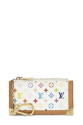 Takashi Murakami x Louis Vuitton White Monogram Multicolore Pochette Clefs  - Yahoo Shopping