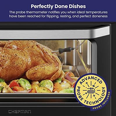 Chefman Toast-Air Touch Air Fryer Toaster Oven Combo, 4-In-1 Black