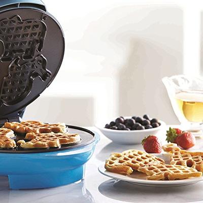 CROWNFUL Mini Waffle Maker Machine, 4 inches Portable Small Compact Design,  Non-Stick, White 