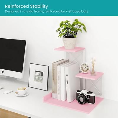 ELITEROO Desktop Shelf, Aesthetic Desk Organizer Table Top Mini Bookshelf,  3 Tier Wooden Desk Supplies Organizers and Storage Stand Cubicle Accessories  for Women Office, Pink - Yahoo Shopping