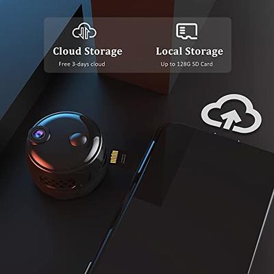  Mini Spy Camera Hidden WiFi 4K Wireless Indoor Small Nanny IP  Cam Home Security Secret Tiny Surveillance Cameras with Phone App Night  Vision AI Human Detection 100 Days Standby Battery