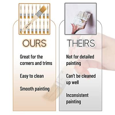 Bates Paint Brushes - 4 Pack, Treated Wood Handle, Paint Brush, Paint  Brushes Set, Professional Brush Set - Bates Choice