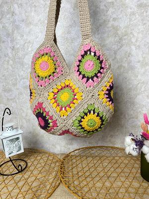 Granny Square Bag, Woman Purse, Crochet Gift For Birthday, Boho Bag, Hobo  Bohemian Women's Sun Flower Handmade - Yahoo Shopping