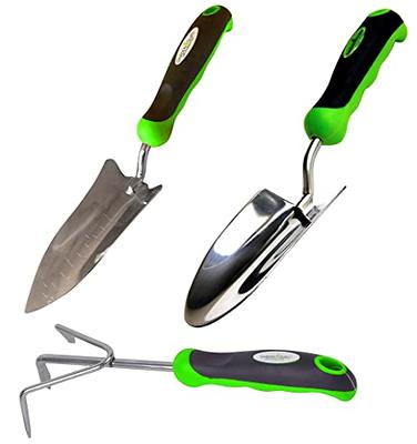 Garden Guru Super Strong Garden Scoop Trowel Shovel Transplanter -  Stainless Steel - Rust Resistant - Ergonomic Grip - Perfect Hand Shovel for