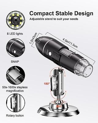 Mini Portable Microscope 20X-40X Zoom Pocket Microscope Magnifier with LED  Light