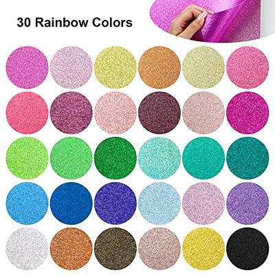 Glitter Cardstock 100 Sheets, A4 Cardstock Paper - 20 Assorted Colors, 250  GSM Card stock Glitter Paper Sparkly Paper for DIY Crafts, Cricut