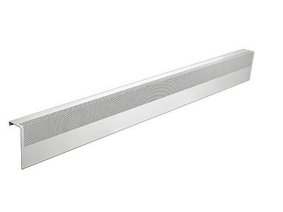 Baseboarders Basic Series 5 ft Galvanized Steel Easy Slip-On Baseboard Heater Cover in White