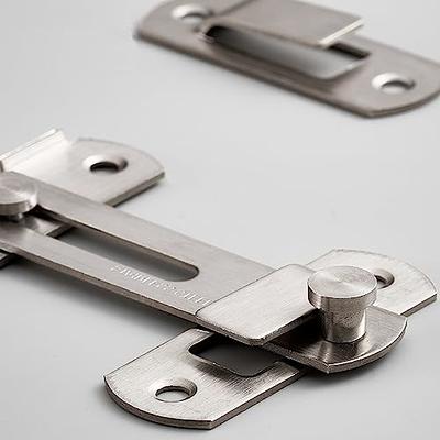 Sliding Barn Door Lock and Latches Double French Door Fridge Lock Interior  Flip Latch for Wine Cabinet, Bathroom, Outdoor, Garage, Garden, Closet Door