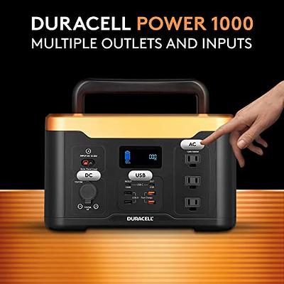 Duracell Portable Power Station 1000W (1050Wh/120V) Lithium Battery Backup  Portable Solar Generator (Solar Panel Sold Separately) for Power Outages, Home  Emergency Kits, Camping, Backyard, and Outdoor 