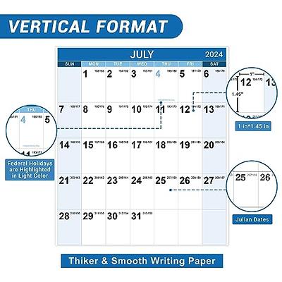 2024 Yearly Wall Calendar - Yearly Wall Calendar 2024, Jan. 2024 - Dec. 2024,  22.8 x 34.4 (Open), 2024 Wall Calendar with Holidays, Thick Paper,  Double-Sided Small Round Sticks, Blue - Yahoo Shopping