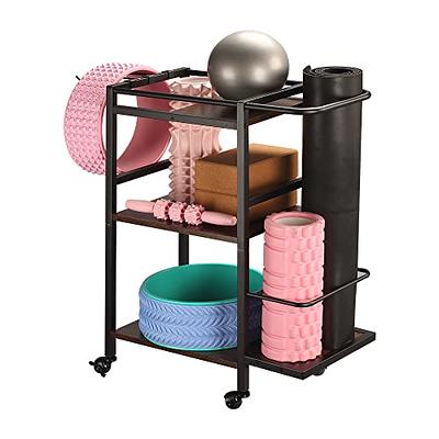 Yoga Mat Storage Rack Corner Shelf for Dumbbell Resistance Bands