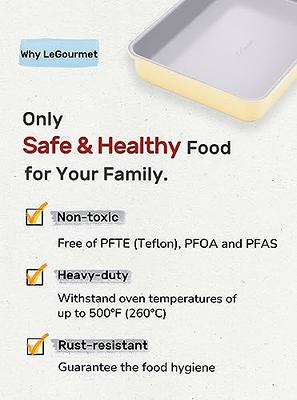 LeGourmet Nonstick Rectangle Baking Pan 9x13 Inch, Ceramic Coating,  Non-Toxic, Rust Resistant Aluminized Steel, Perfect Baking Dish for Brownie  Cake, Roasting, Lasagna - Butter - Yahoo Shopping