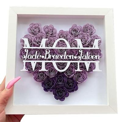 Personalized Mom Flower Shadow Box With Name Preserved Rose Shadow Boxes  Customized Memory Shadow Box Frame Flower Display Cases Romantic Mothers  Day Birthday Gifts for Mom Grandma - Yahoo Shopping