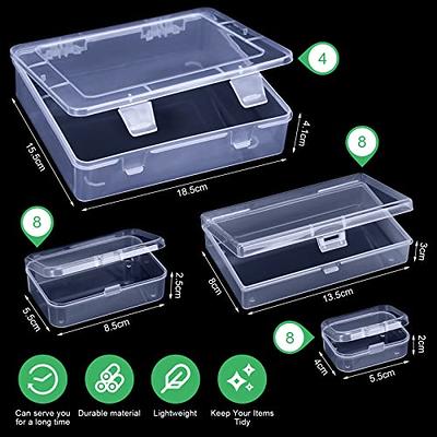 Wholesale BENECREAT 18 pack Square Clear Plastic Bead Storage Containers  Box Case with Flip-Up Lids for Items 