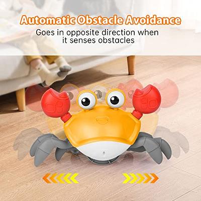 Yellow Crawling Crab Toys with Light Up, Interactive Musical Toy with  Automat