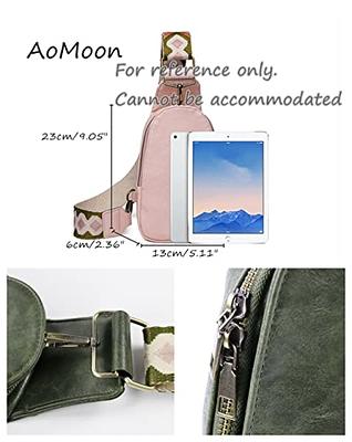 BOSTANTEN Sling Bag for Women Crossbody Purse Crossbody Bag Leather Chest  Bag with Adjustable Guitar Strap for Travel