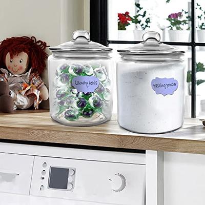 Masthome 1 Gallon Glass Storage Jars Set of 2,Airtight Cookie Jar