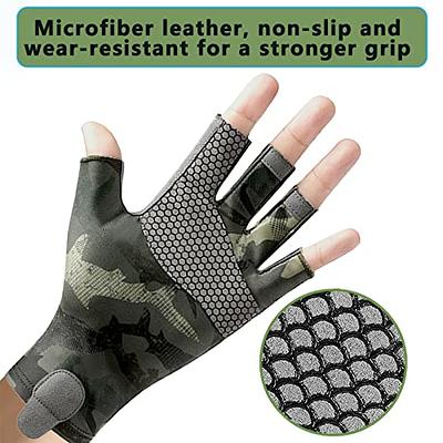 Lfemro Fishing Gloves Half Finger UPF50+ Breathable Sun Protective
