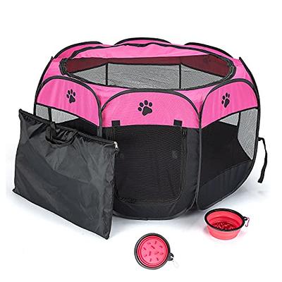 4 Pcs Cat Carrier Pets Carrier Soft Sided Foldable Comfortable and Portable  Carrying Bag for Cat, Small Dog Pet Travel Carrier (Rose Red and Blue)