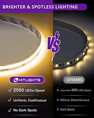 UL-Listed LED Strip Lights, Warm White Flexible COB Led Light Strip.