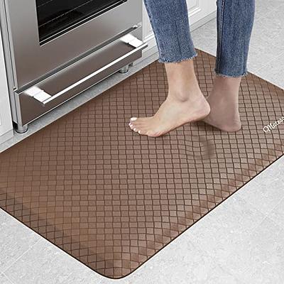 Matessenz Kitchen Floor Mat,1/2 Inch Thick Cushioned Kitchen Rugs,Comfort  Anti Fatigue Mat,Nonskid Waterproof Standing Desk Mat for  Office,Sink,Laundry(17.3X28'',Brown) - Yahoo Shopping