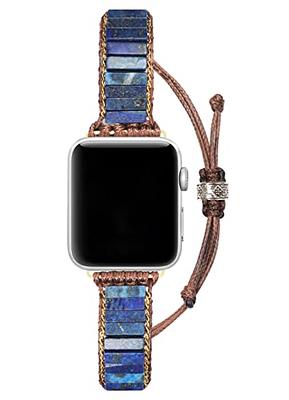  Leather Band Compatible with Apple Watch 38mm 40mm 41mm for  Women unique and elegant pearl inlaid diamond design Metal Buckle for iwatch  Bands Series 8 SE 7 6 5 4 3