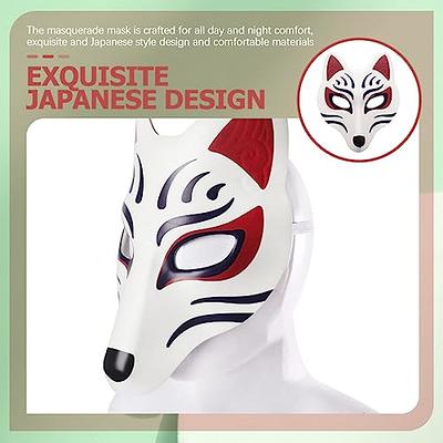 Blank Cosplay White Kitsune Mask for DIY and Hand-Paint | Foxtume 1