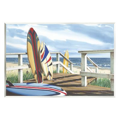 Stupell Industries Fashion Designer Surf Boards Black Silver