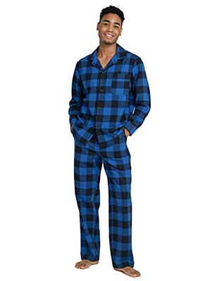 LAPASA Men's Pajama Set 100% Cotton Flannel Top Long Sleeve
