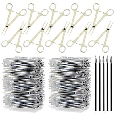 100 Pieces Body Piercing Hollow Needles with Stainless Steel Forceps Mixed  Sizes 12G 14G 16G 18G 20G Ear Piercing Needles for Belly Ear Tongue Piercing  Tools