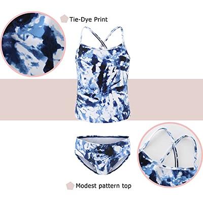 2-piece Swim Set - Dark blue/tie-dye - Kids