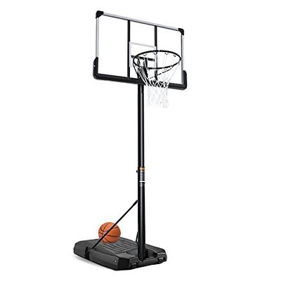 Basketball Hoop, Height Adjustable Pole with Roller Base, Black, 1