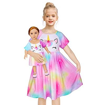 Unicorn pajamas set fit American Girl doll – American Girl Doll