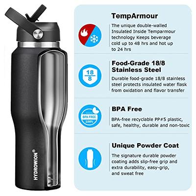 HYDROWION 32oz Stainless Steel Water Bottle(Cold for 48 Hrs, Hot for 24 Hrs),Double  Wall