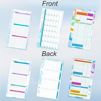 Wanglaism A6 Budget Planner Refill, 91 Sheets Colorful Weekly