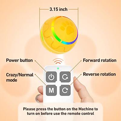 Kirisima Interactive Dog Balls Toys Active Rolling Ball for Dogs, Remote  Control Light-Up Dog Ball USB Rechargeable Yellow - Yahoo Shopping