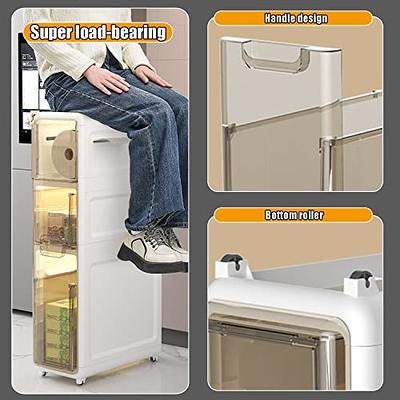 2/3/4 Tier Bathroom Floor Cabinet, Vertical Storage Unit with