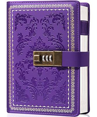 Lock Diary with Pen Set Journal for Women Teenagers Diary for Girls Age  8-12, A5 240 Pages Colorful Side Journal with Lock, Refillable Leather  Journal