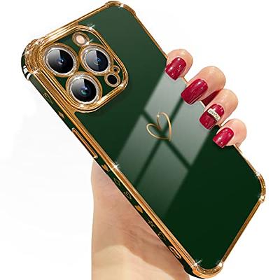  Skyseaco for iPhone 12 Pro Max Case, Cute Plated Love Heart  Cases for Women Girls with Anti-Fall Lens Camera Protection Soft TPU  Shockproof Case for iPhone 12 Pro Max (6.7 inch) 