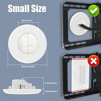 TV Wire Hider Kit for Wall Mount TV, White in Wall Cable Management Kit,  Includes 2 Pass Throughs and Hole Saw Drill Attachment for Easy Install