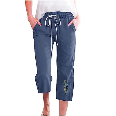 LAWOR Capri Pants for Women Tropical 2024 Summer Cropped Trousers Seamless  Stretch Leggings Elastic Waist Beach Capris Womens Leggings Capri 2024 -  Yahoo Shopping