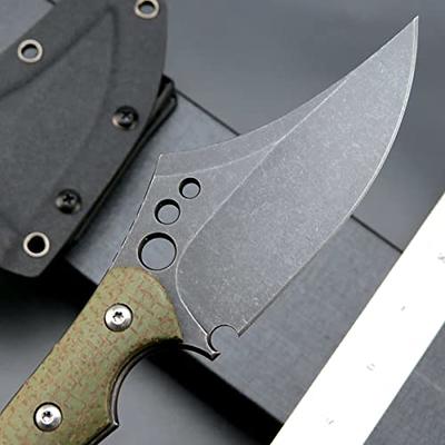 Custom EDC Karambit Fixed Utility Blade SS Knife Sheath Belt Clip